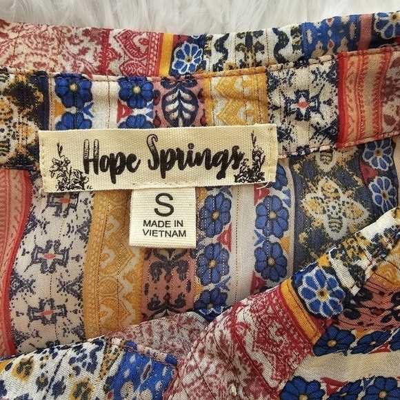 HOPE Springs duster/ maxi dress button down size small - Picture 9 of 15